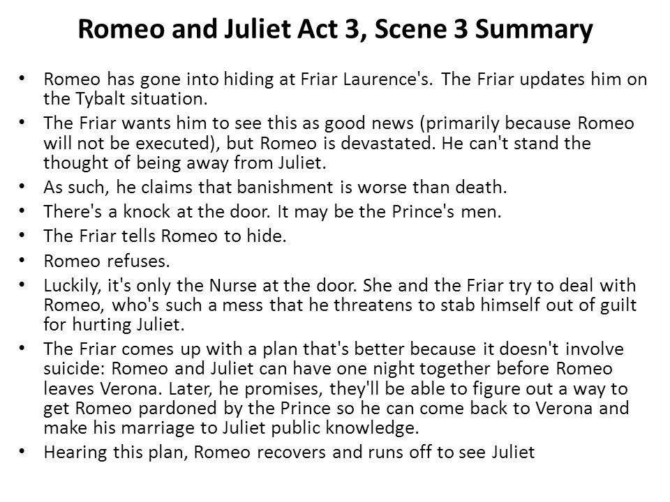 In Romeo and Juliet how would you direct act 3 scene 5?